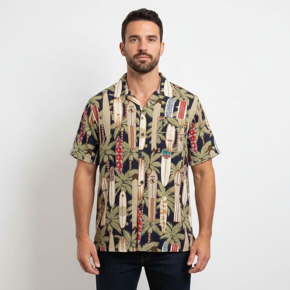 Reyn Spooner Other - Reyn Spooner Shirt Men XL Multicolor Button-Up Short Sleeve Surfboard Print